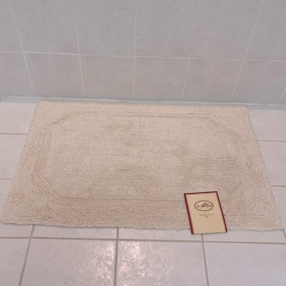Bathroom Bath Mat Rug Beige - 100% Cotton Loop Rug Tapis - Machine Washable NEW - Picture 3 of 5